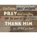 Youngs Wood Dont Worry Wall Plaque 37040